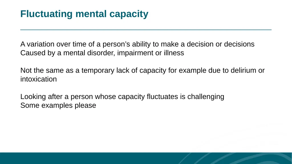 Mental Capacity drop-in session for care providers - slide 11 of 21