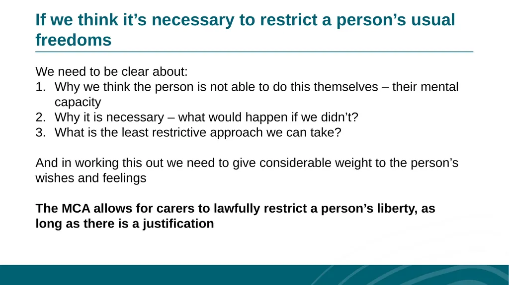 Mental Capacity drop-in session for care providers - slide 15 of 21