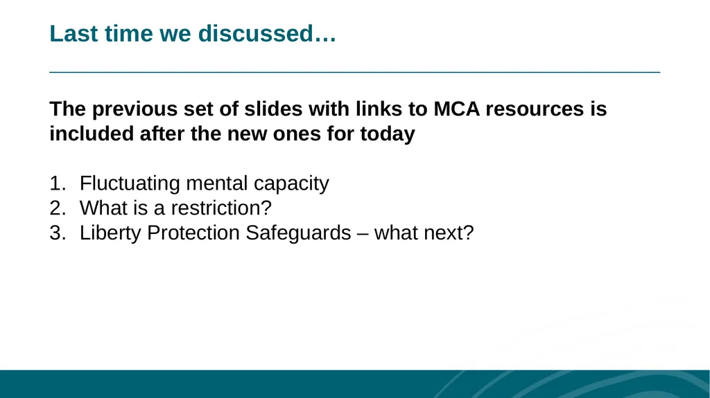 Mental Capacity drop-in session for care providers - slide 2 of 21
