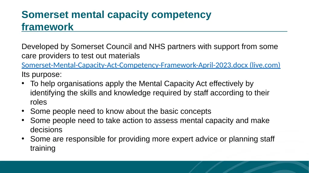Mental Capacity drop-in session for care providers - slide 4 of 21