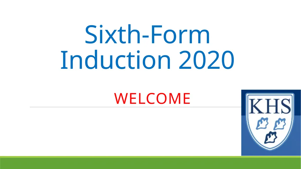 Sixth-Form Induction 2020 Welcome Meeting the - slide 1 of 57