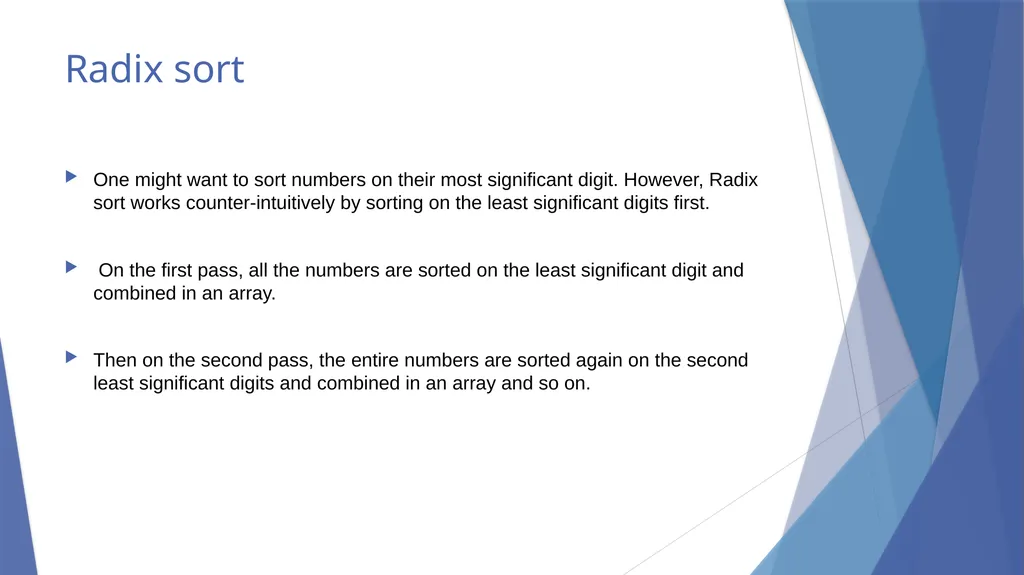 BCAC 232: Data Structures Insertion sort This - slide 5 of 9