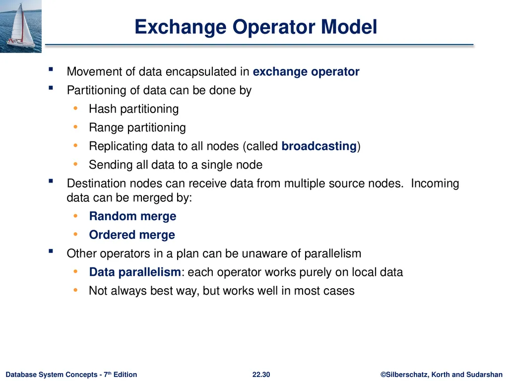 Chapter 22: Parallel and Distributed Query - slide 30 of 70