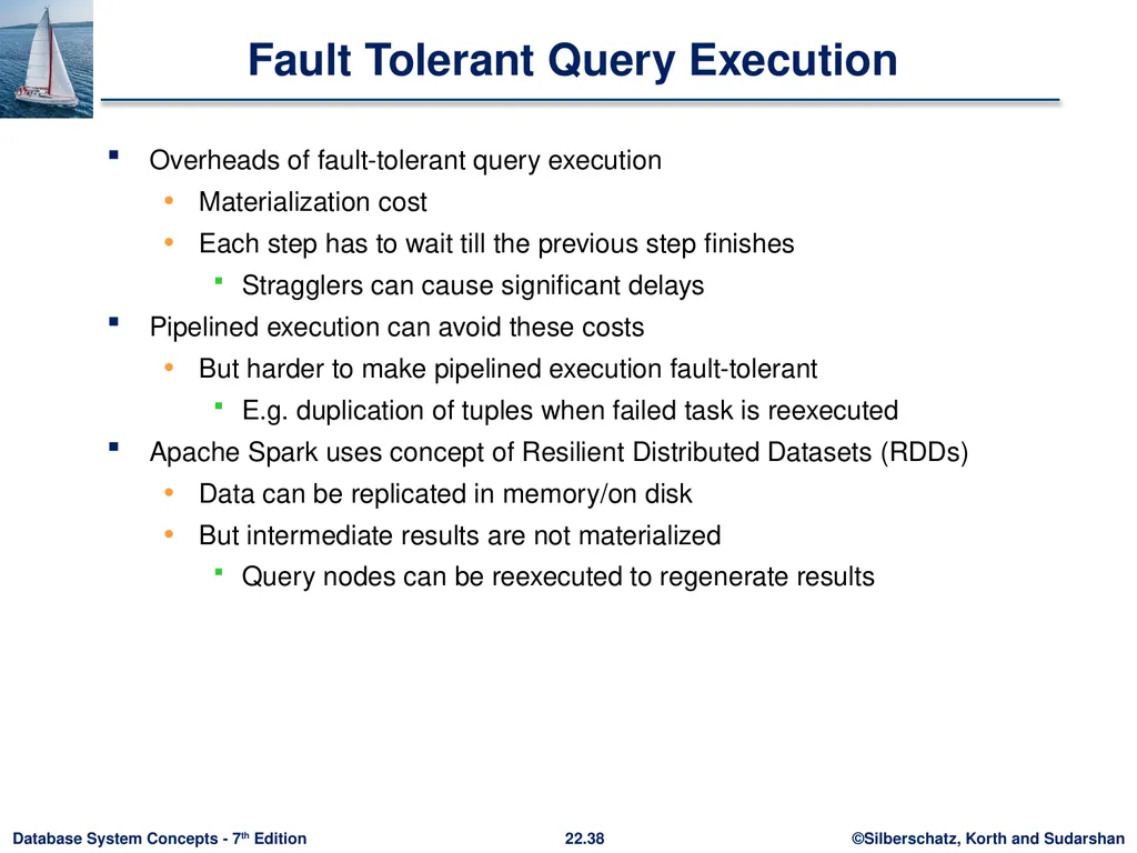 Chapter 22: Parallel and Distributed Query - slide 38 of 70