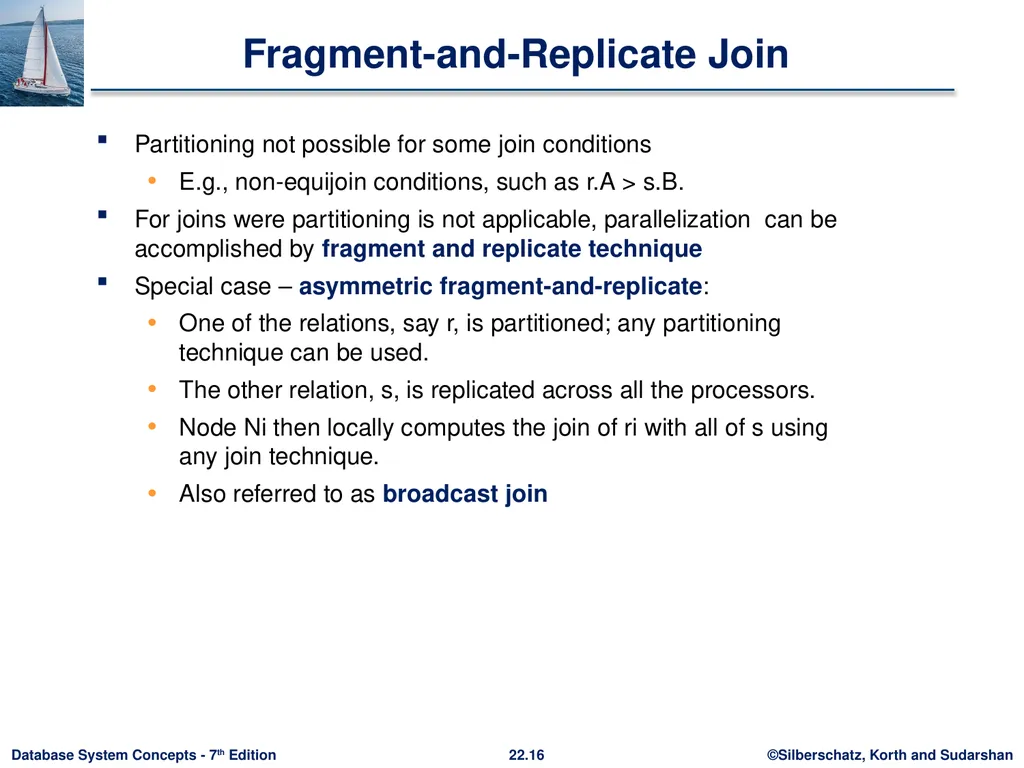 Chapter 22: Parallel and Distributed Query - slide 16 of 70
