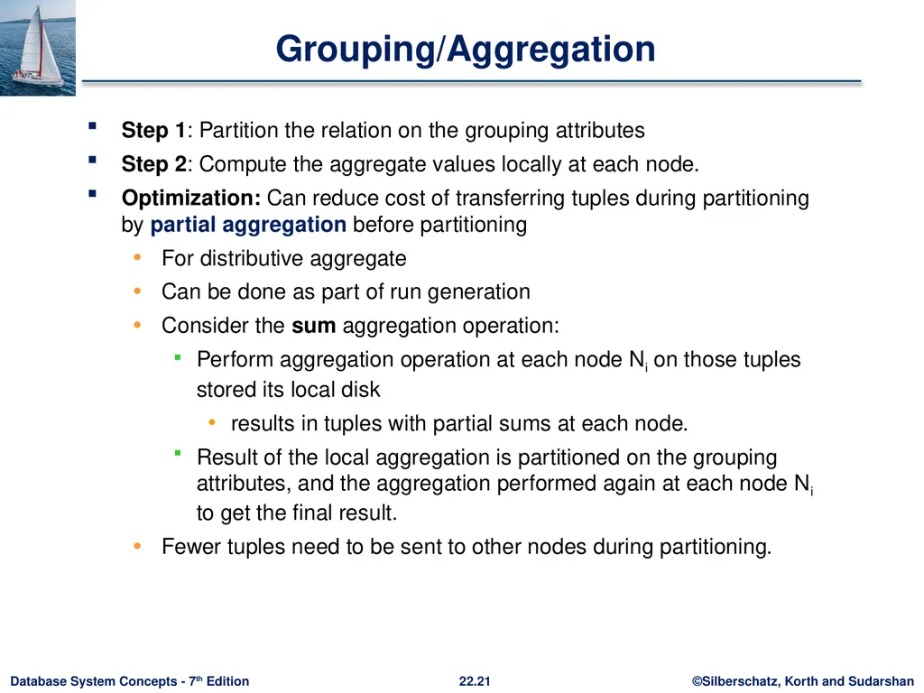 Chapter 22: Parallel and Distributed Query - slide 21 of 70