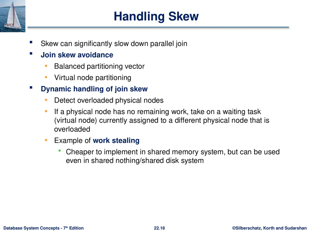Chapter 22: Parallel and Distributed Query - slide 18 of 70