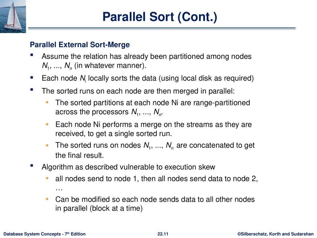 Chapter 22: Parallel and Distributed Query - slide 11 of 70