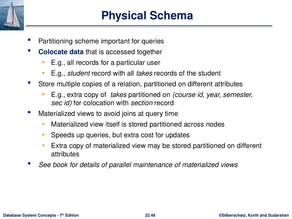 Chapter 22: Parallel and Distributed Query - slide 49 of 70