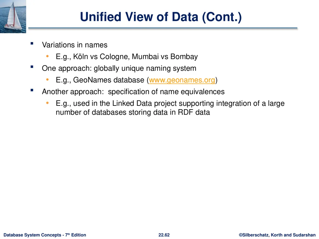 Chapter 22: Parallel and Distributed Query - slide 62 of 70