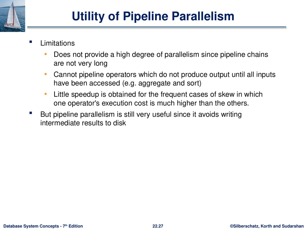 Chapter 22: Parallel and Distributed Query - slide 27 of 70