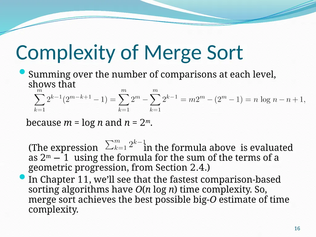 Recursive Algorithms Section 5.4 1 Section Summary - slide 16 of 16