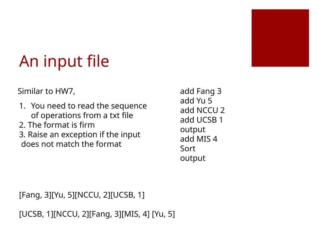 Data Structures Lecture 9 Fang Yu Department of - slide 47 of 47