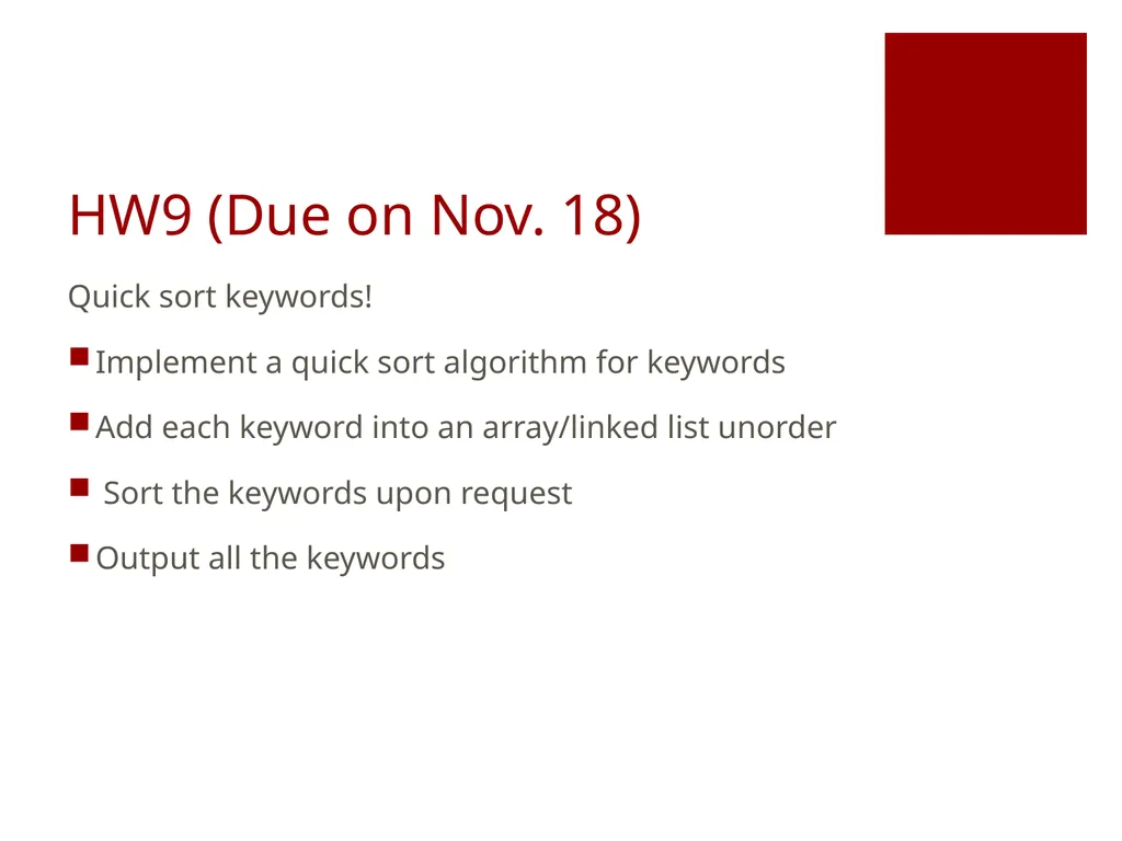 Data Structures Lecture 9 Fang Yu Department of - slide 45 of 47