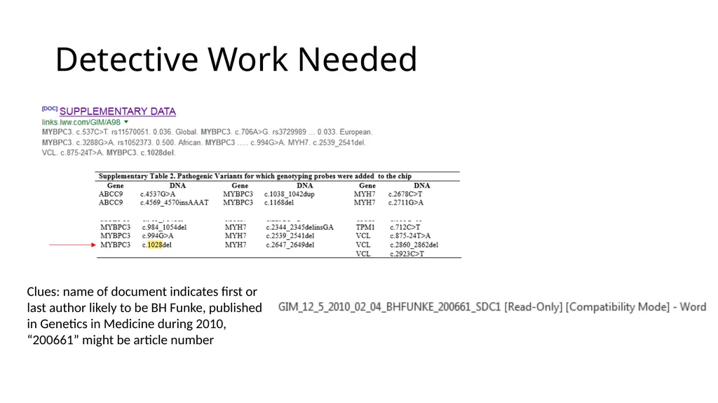 Sequence Variant Literature Search Tips and Tricks - slide 15 of 21