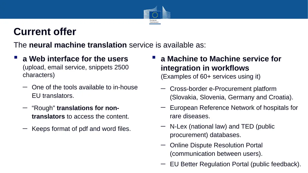 Business cross-borders and multilingual services: - slide 3 of 7
