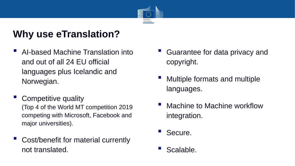 Business cross-borders and multilingual services: - slide 5 of 7