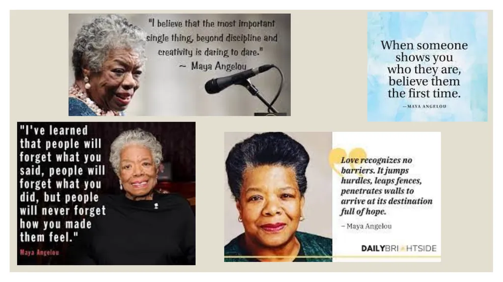 Maya Angelou Maya Angelou Maya Angelou was an - slide 3 of 12