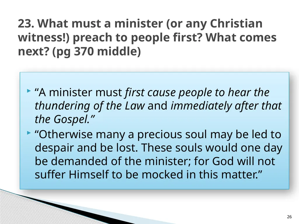 The Proper Distinction Between Law and Gospel by - slide 26 of 26