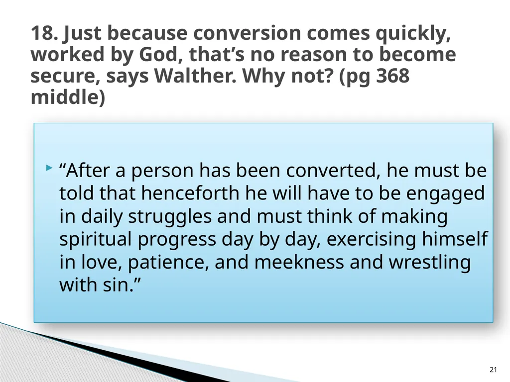 The Proper Distinction Between Law and Gospel by - slide 21 of 26