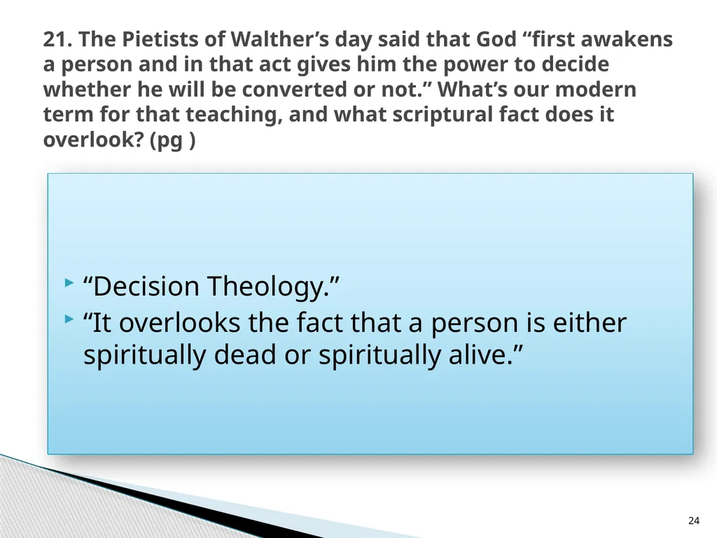The Proper Distinction Between Law and Gospel by - slide 24 of 26