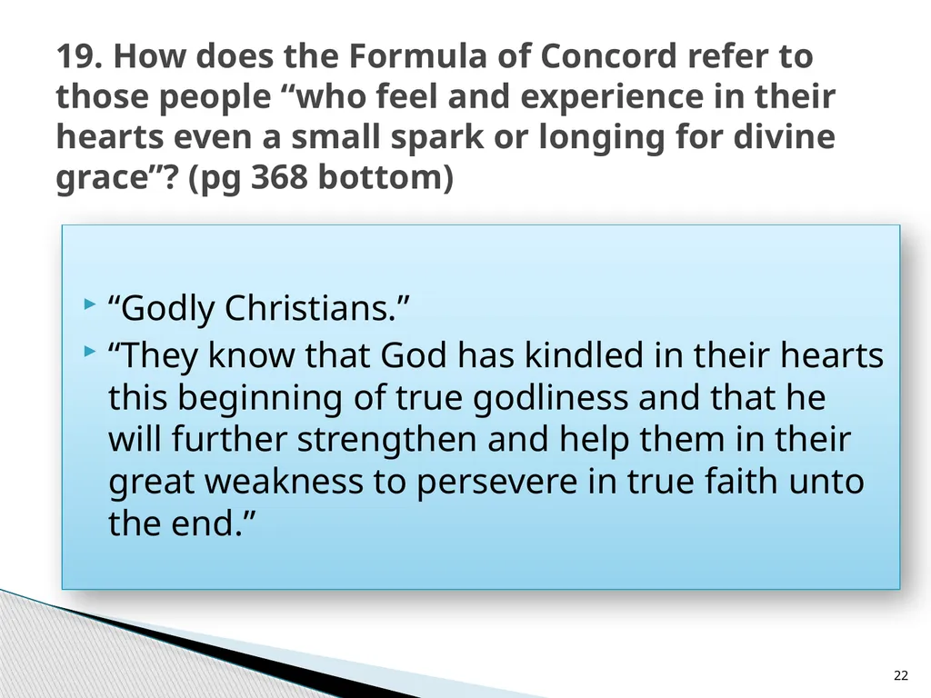 The Proper Distinction Between Law and Gospel by - slide 22 of 26
