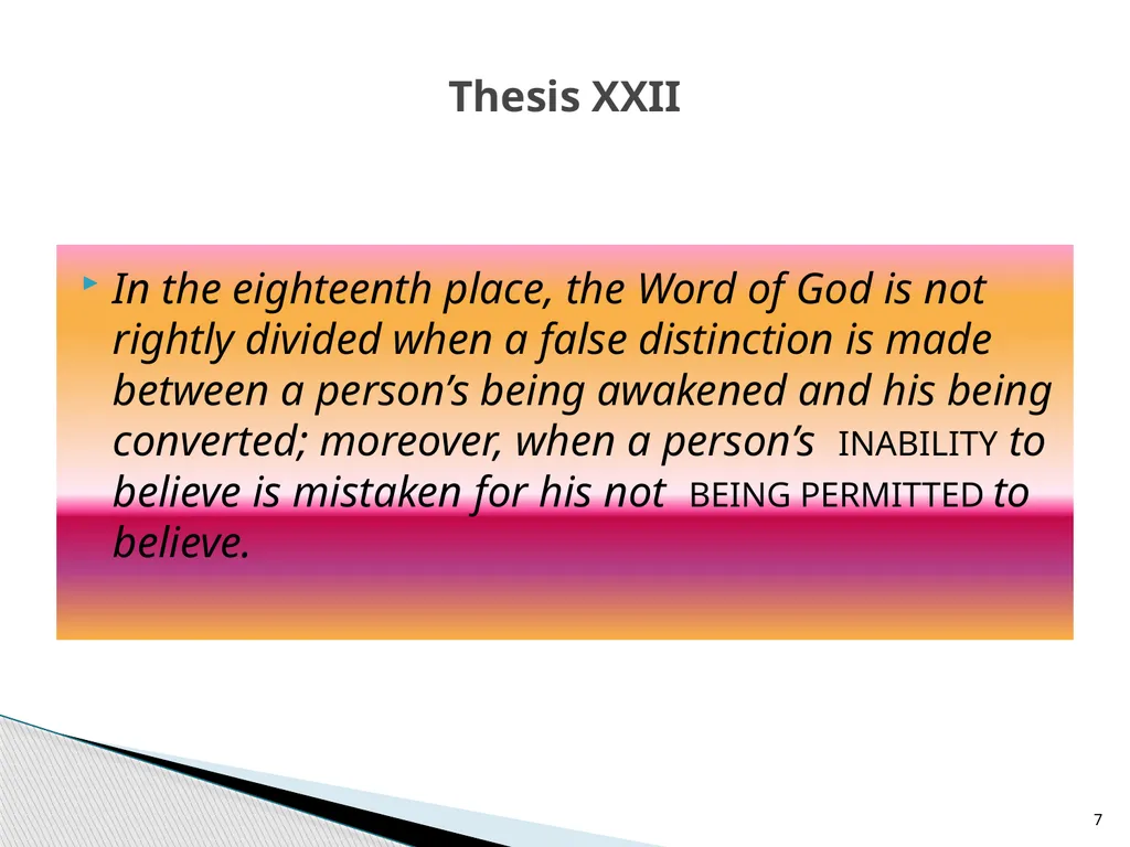 The Proper Distinction Between Law and Gospel by - slide 7 of 26
