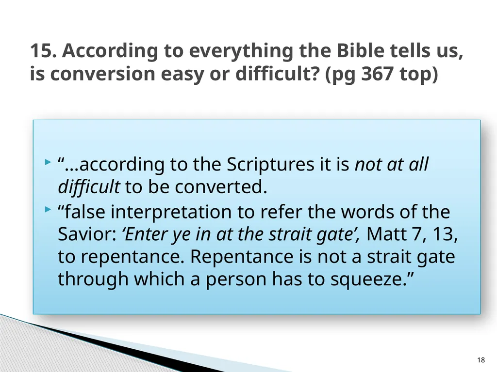The Proper Distinction Between Law and Gospel by - slide 18 of 26