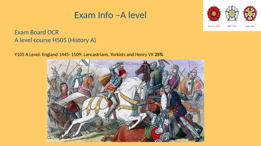 Exam Info –A level Exam Board OCR A level course - slide 1 of 16