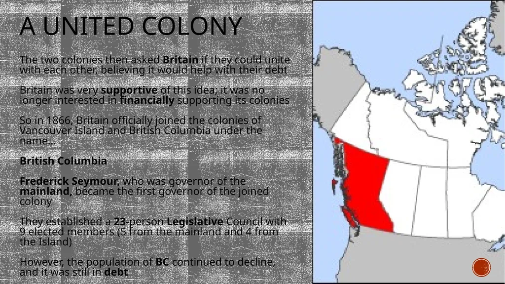 BC and Confederation The Gold Rush Fades By the - slide 3 of 10