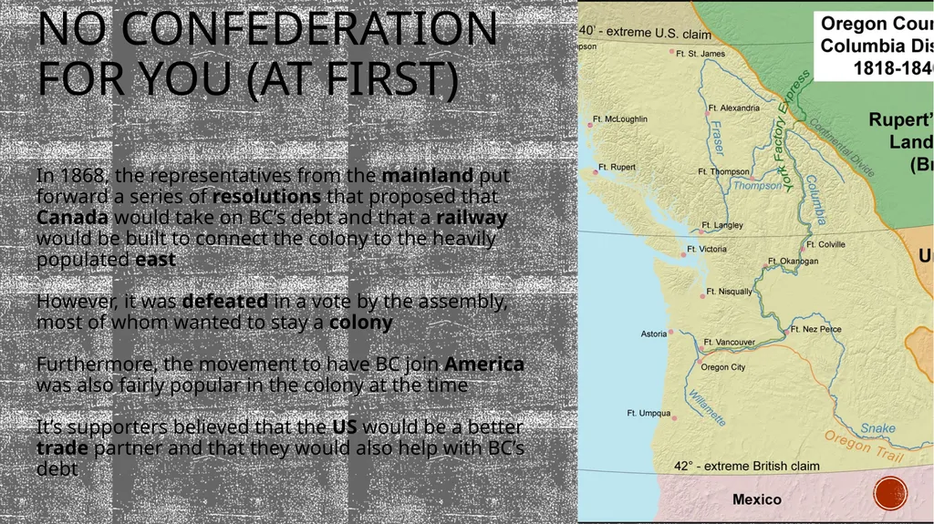 BC and Confederation The Gold Rush Fades By the - slide 7 of 10