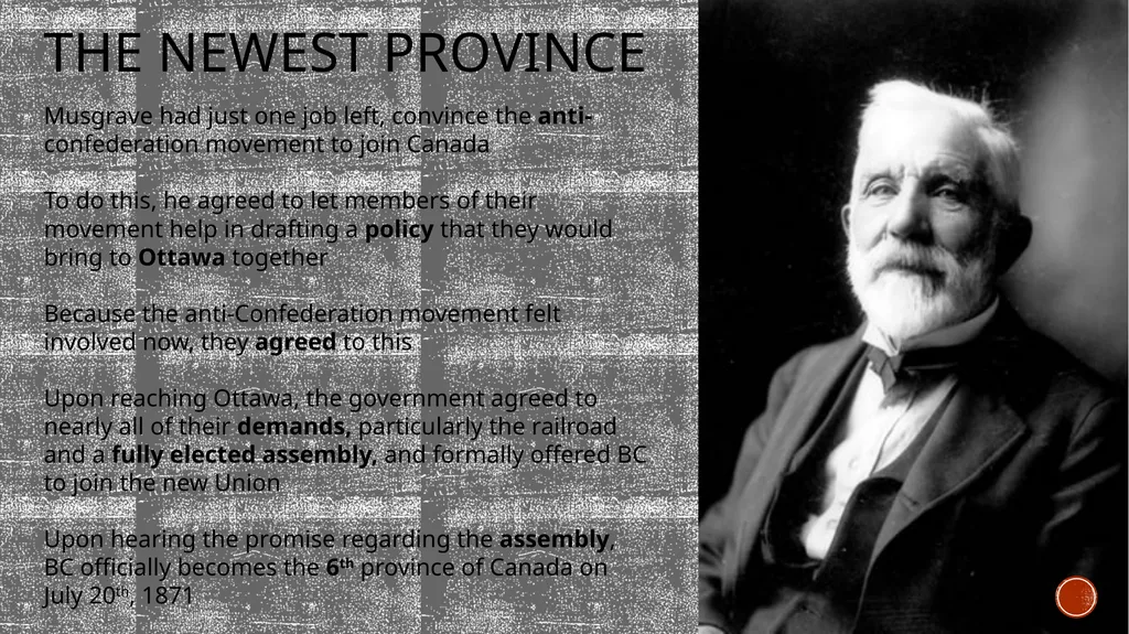BC and Confederation The Gold Rush Fades By the - slide 10 of 10