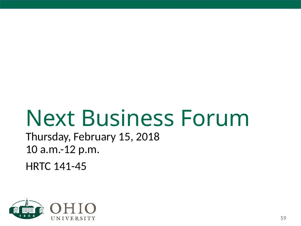 Business Forum Thursday, December 7, 2017 Baker - slide 59 of 59