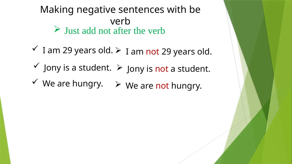 WELCOME TO THIS PRESENTATION “Verb to be” - slide 6 of 9