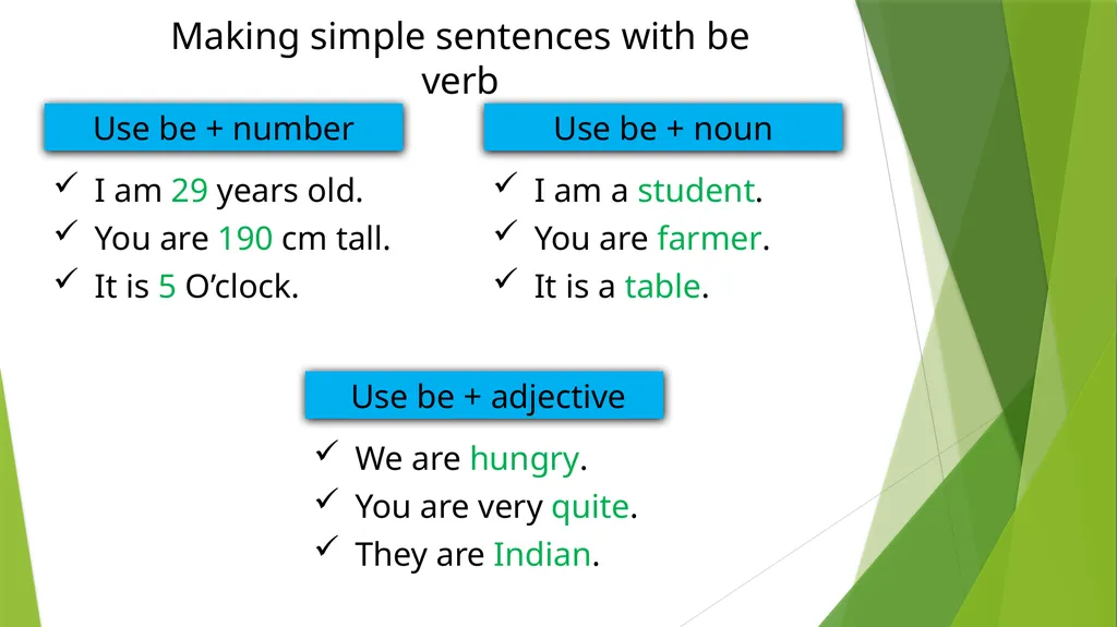 WELCOME TO THIS PRESENTATION “Verb to be” - slide 5 of 9