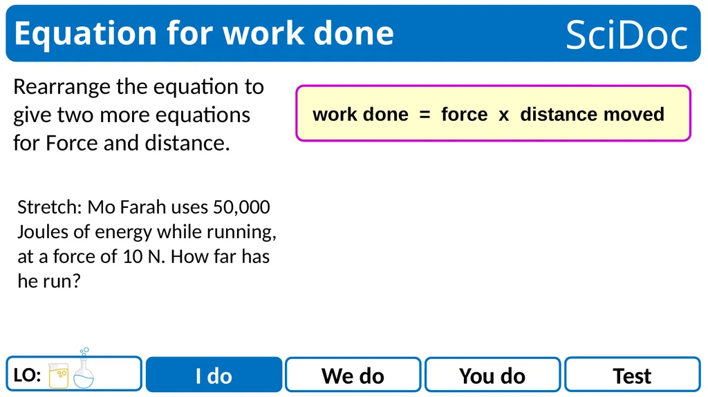 Work done Work Energy Joule Force Newton State the - slide 6 of 17