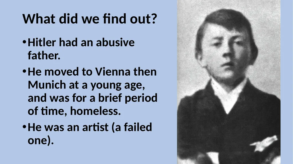 What events transformed Hitler from a “nobody” to - slide 6 of 10