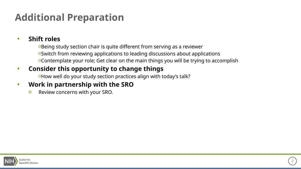 Preparing to Chair Bruce Reed, PhD Deputy - slide 2 of 14