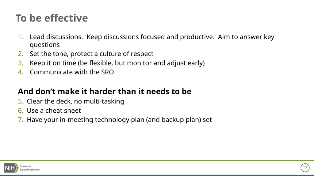 Preparing to Chair Bruce Reed, PhD Deputy - slide 13 of 14