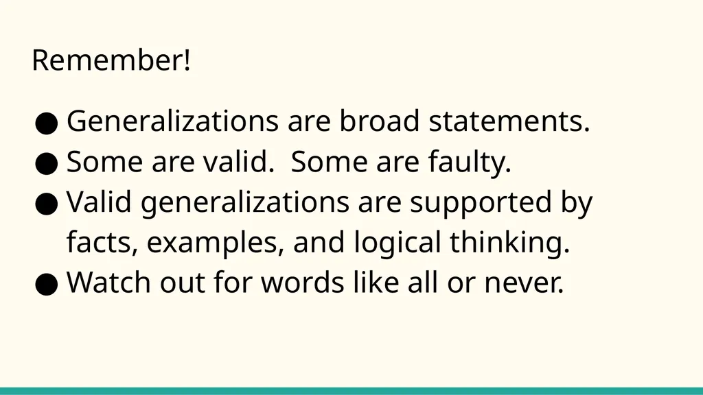 Generalization Ms. Morgan What is a - slide 10 of 10