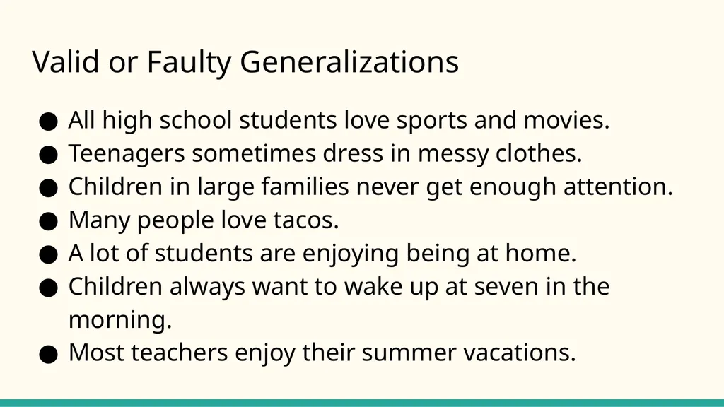 Generalization Ms. Morgan What is a - slide 9 of 10