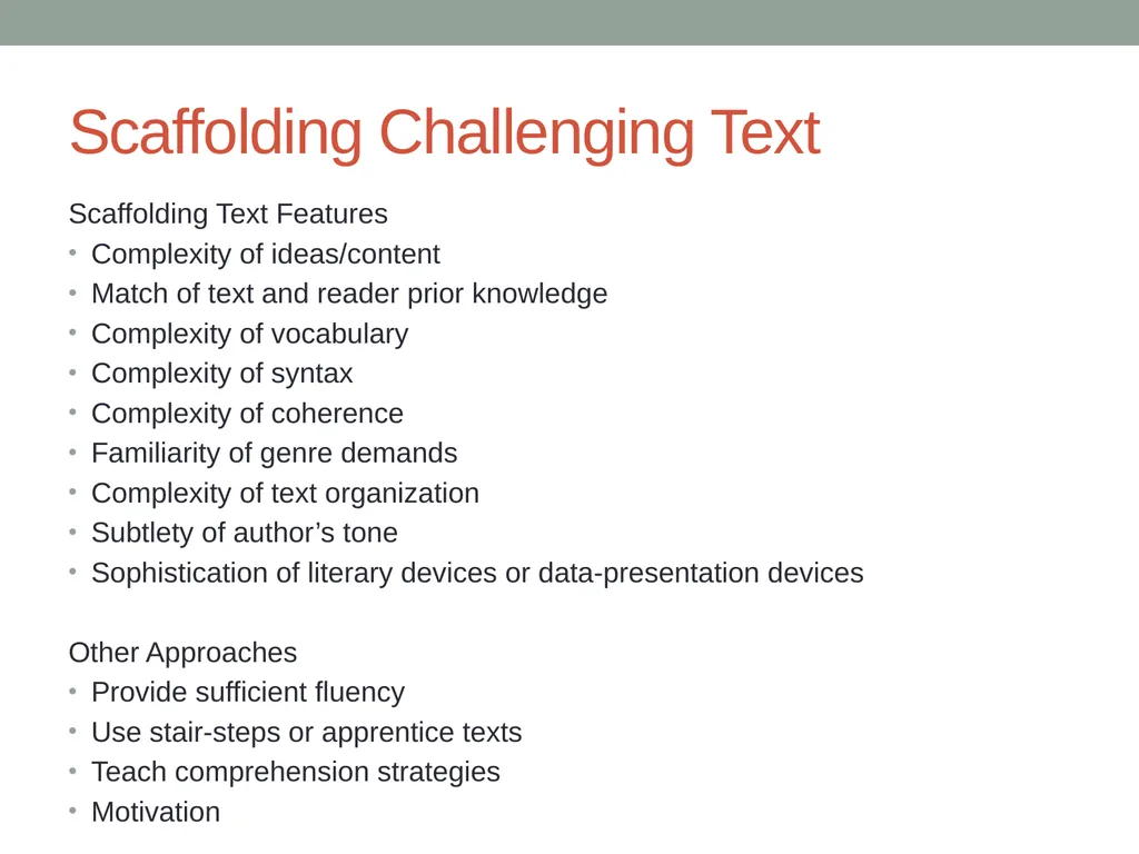 Planning Complex Text Instruction Timothy Shanahan - slide 9 of 34