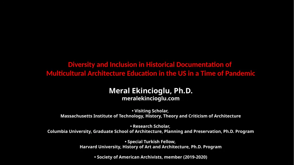 Diversity and Inclusion in Historical