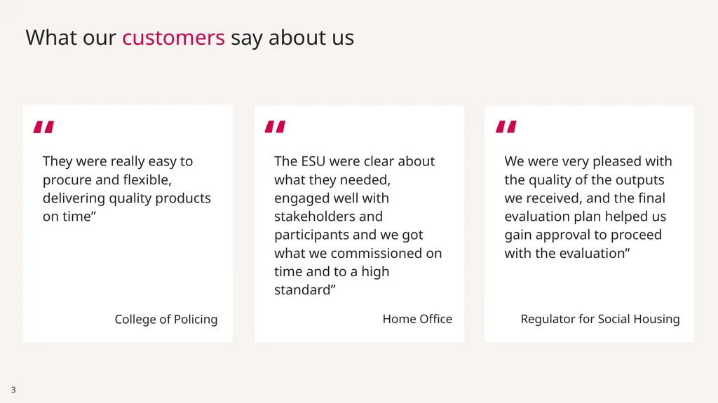 Evaluation Services Unit Delivering high-quality, - slide 3 of 10