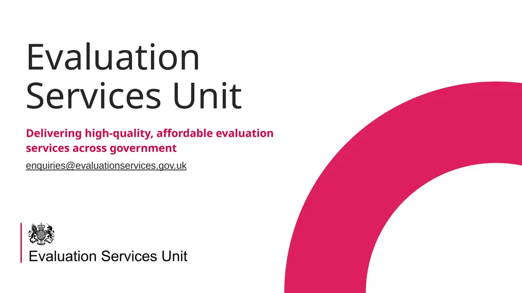 Evaluation Services Unit Delivering high-quality, - slide 1 of 10