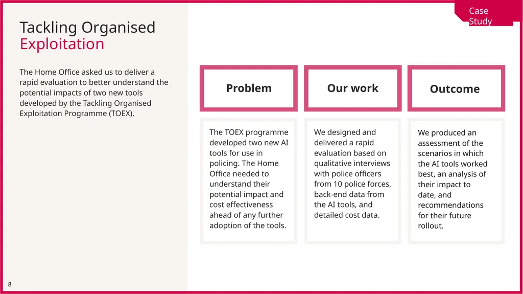 Evaluation Services Unit Delivering high-quality, - slide 8 of 10