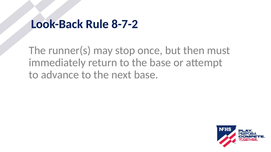 2025-26 NFHS Softball Look-Back Rule Updated - slide 3 of 17