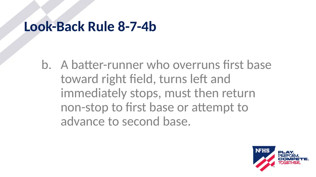 2025-26 NFHS Softball Look-Back Rule Updated - slide 8 of 17