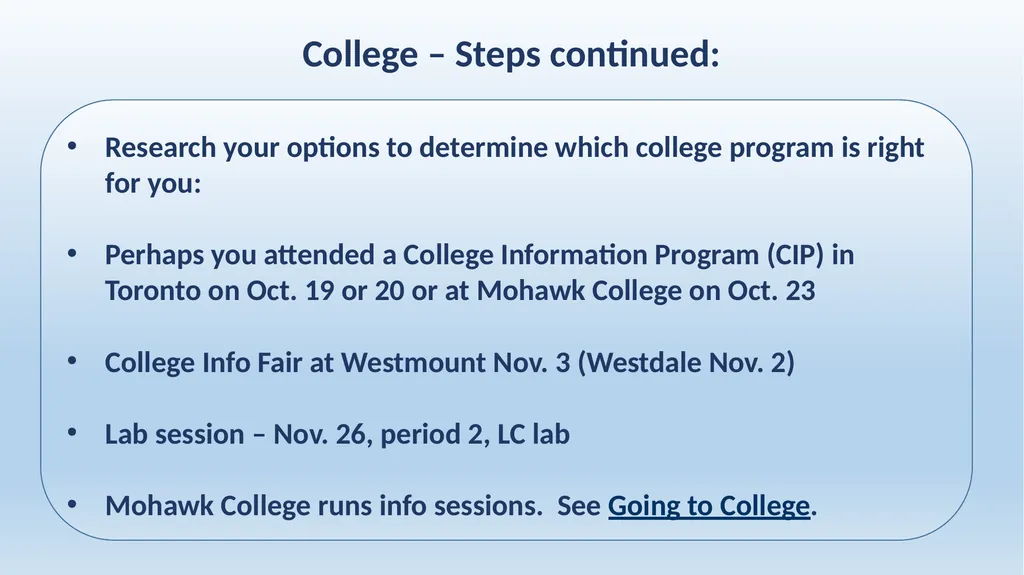 Applying to College & University in Ontario - slide 5 of 26