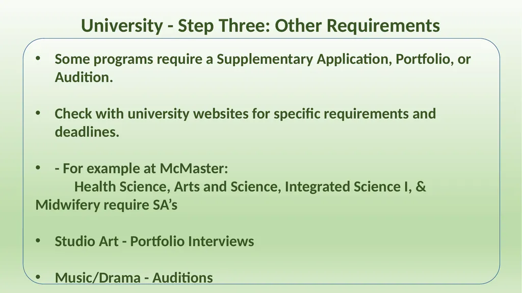 Applying to College & University in Ontario - slide 10 of 26